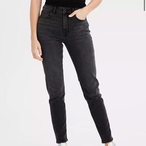 American Eagle Grey/Black Wash Mom Jeans